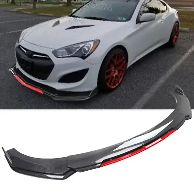 For Hyundai Genesis Coupe Carbon Fiber Style Front Bumper Lip Spoiler Splitter • $78.84