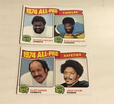 Football Cards 1974 Pro Rayfield Wright Russ Washington Cliff Harris Jack Tatum • $24.97