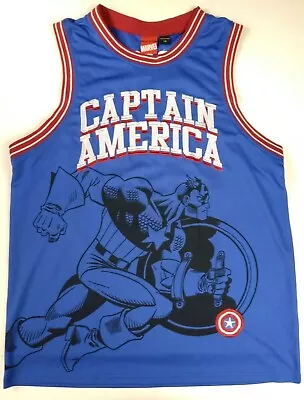 Captain America Super Soldier 41 Embroided Mad Engine Marvel Tank Top Jersey( L) • $85.44