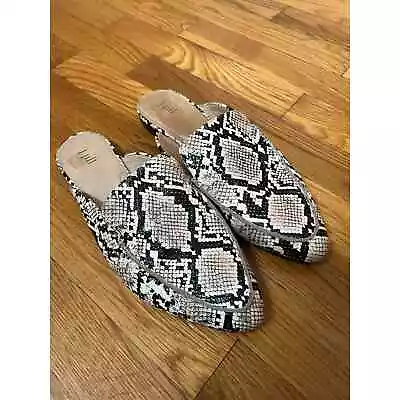 J. Jill Leather Snake Print Slip On Mules Size 10M • $20