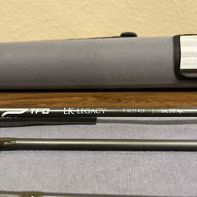 TFO LK Legacy 9' 6wt 4pc Fly Rod (TF 06 91 4 LK) 9ft 6 Weight W/ Rod Sock + Tube • $194.95