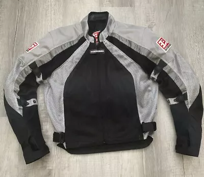 YOSHIMURA PILOT MESH ARMORED MOTORCYCLE RACING JACKET S BLACK & Grey With Liner • $65