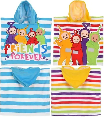 Teletubbies Hooded Poncho Beach Towel Swimming Kids Disney Boys And Girls Poncho • £7.99