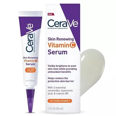 CeraVe Vitamin C Serum For Face With Hyaluronic Acid Skin Brightening 1 Fl Oz • $13.99