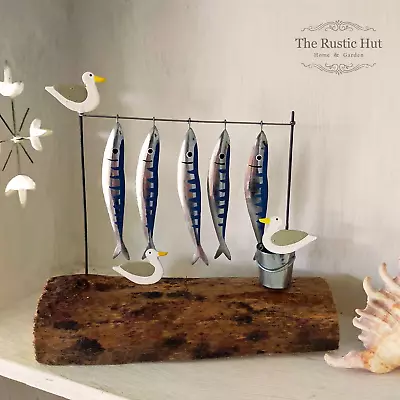 'Mackerel For Sale' Fish &Seagulls Nautical Ornament Decoration Shoeless Joe • £12.50