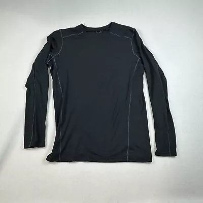 Kuhl Shirt Mens Medium Black VALIANT Merino Wool Blend Base Layer Long Sleeve • $34.97