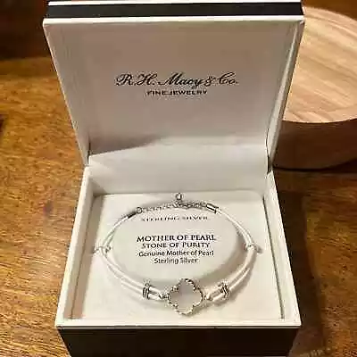 R.H. Macy & Co. Fine Jewelry Mother Of Pearl 925 Sterling Silver Bracelet  New! • $25