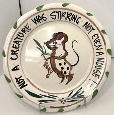 Stebner Stoneware Plate 8.5  Plate Not A Creature Was Stirring Not Mouse '97 • $33.99