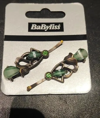 BABYLISS GREEN HAIR CLIPS FASHION FORMAL WEDDING PARTY BRACELET 2 In 1  • £4.99