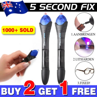 $8.95 • Buy 5 Second Fix UV Light Liquid Welding Kit Welding Compound Glue Repair Tool