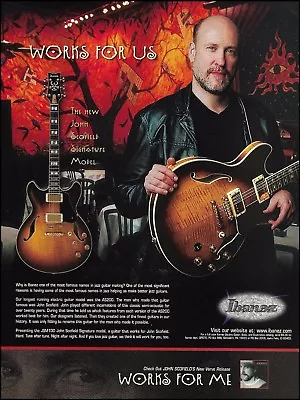 John Scofield Signature Ibanez Model JSM100 Guitar Ad 2001 Advertisement Print • $4