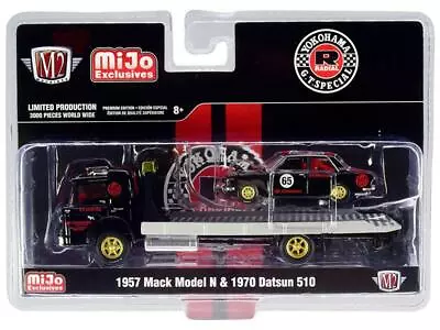 1957 Mack Model N Truck & 1970 Datsun 1:64 Diecast - M2 Machines 39200-MJS02 • $27.95