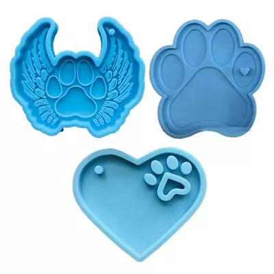 For Creative Dog Paws Keychain Casting Mold Handmade Necklace Earrings UV Resin • £6.38