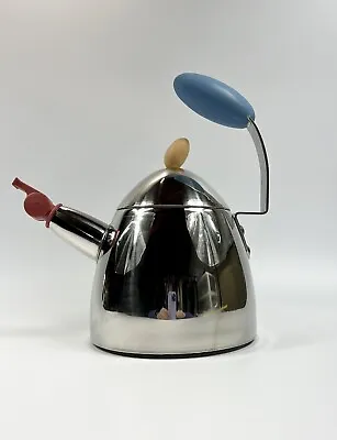 Vintage Michael Graves Stainless Steel Tea Kettle With Whistle Spout Teapot • $59.99