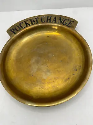 VTG 5  Brass Pocket Change Holder Trinket Tray • $9.99