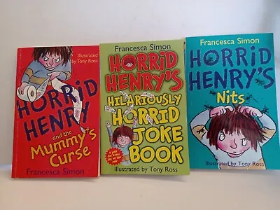 Horrid Henry Book Set X3 By Francesca Simon See Pictures For Titles • £3.50