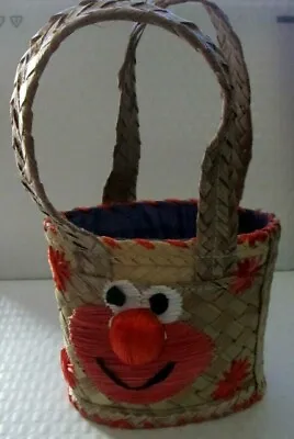 Elmo Novelty Toddler Girls Small Straw Tote Purse Vacation Fun Pre-Owned Clean • $3.99