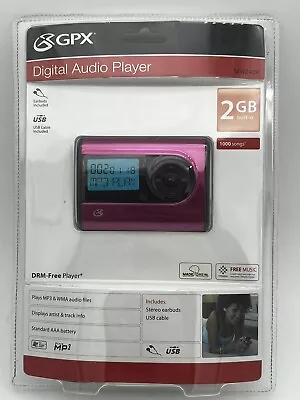 GPX Digital Audio Player 2GB Pink MP3 Player MW240P Brand New Sealed • $29.99