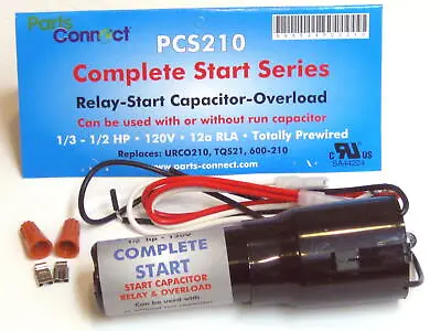 Refrigierator 3-n-1 Relay Capacitor Overload For 1/3-1/2 HP Compressor PCS210 • $14.63