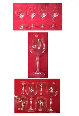 VINTAGE RCR Italian Wine Glasses 24 Oz. Jumbo Cristalleria 10  Tall 4-Piece Set • $32.88