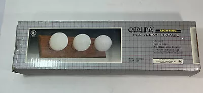 3 Light Catalina Bath And Vanity Solid Oak Light Fixture Wall Mount 320WOOO • $57.95