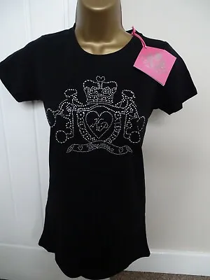 NEW WITH TAGS RARE Katie Price Equestrian Glam Diamonte Logo T-shirt Size 8 • £34.99