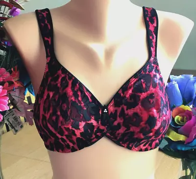 1020 WACOAL 34D Leopard Print AWARENESS Underwire Lined Bra #855167  B • $16.11