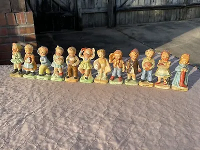 Vintage 1950s Pioneer Children Calendar Figurines Extremely Rare Made In Japan  • $175