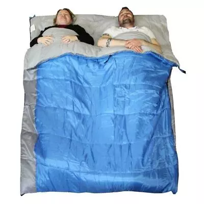 Large Sleeping Bag Double XL Warm 400 1-2 Season CONVERTS To 2 Double • £25.35