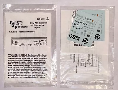 Islington Station Ho Decal-dsm Acf Pressure Covered Hopper  - #230-092a • $6