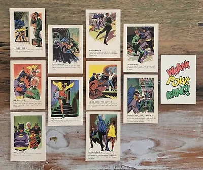 Genuine Vintage 1966 Batman Cards Bulk Lot Of 11 Weeties And Rice Krinkles  • $52.19