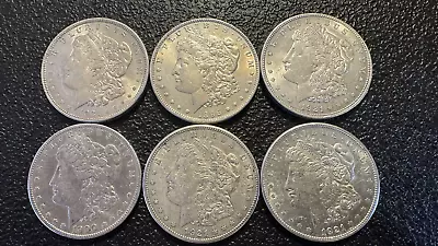 LOT Of 6 Morgan 90% Silver Dollar Coins USA! • $2.25