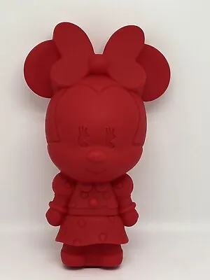 Disney Store Retired Red MXYZ Minnie Mouse Silicone Pencil Case Small Bag 9.5” • $9.97