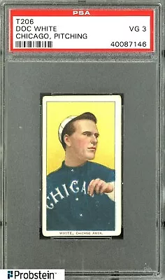 T206 Doc White Pitching Chicago El Principe De Gales EPDG RARE BACK PSA 3 VG • $102.50