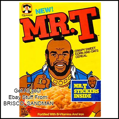 Fridge Fun Refrigerator Magnet Mr T BREAKFAST CEREAL BOX 80s A-Team Retro • $3.25