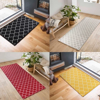 £21.99 • Buy Door Mat Trellis Indoor Non Slip Kitchen, Corridor, Hallway Washable Runner Rugs