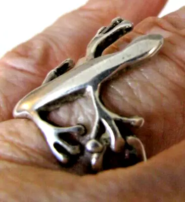 Vintage Sterling Silver Lizard Ring Modern Southwest Wrap 925 • $17.99