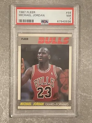 1987-88 Fleer Michael Jordan #59 PSA 7 NM Chicago Bulls • $499.99