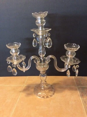 $125 • Buy VINTAGE 16  CUT CRYSTAL CANDELABRA ~for~ CANDLES