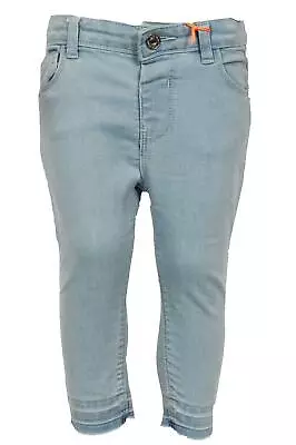 £4.99 • Buy New Designer Girls Infants Baby Jeans Biker Slim P Blue Leg Age 3m-4years