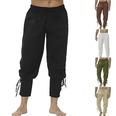 Men's Ankle Banded Pants Medieval Viking Navigator Trousers Renaissance Pants • $21.40