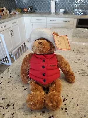 Eddie Bauer Home Heritage 16  Teddy Bear W/Red Vest NWT • $12.99