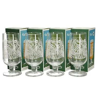 £11.99 • Buy 4x Carlsberg Pilsner Lager NEW DESIGN Beer Glasses : Pint  - NEW BOXED GIFT