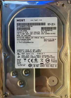 HGST 2TB Ultrastar Enterprise HDD 7200 RPM SATA III - (HUS724020ALA640) .. • £32.99