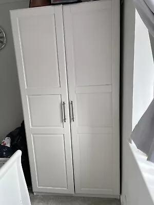 Ikea Pax Wardrobe With Tyssedal Doors 100cm X 35cm X 201cm • £115