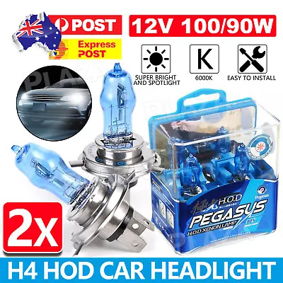 2x H4 LED Headlight Globes Car Light Bulbs Headlamp High Low Beam Conversion Kit • $11.95