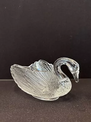 Vintage Imperial Glass Crystal Swan Bowl • $35