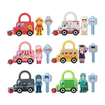 Kids Learning Locks And Keys Sorting And Matching Car Travel Toy For Games • £22.51