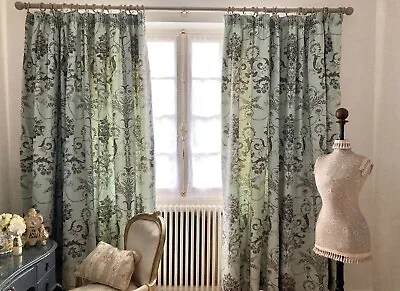 Laura Ashley Curtains Shabby CHATEAU Chic Josette Ea 103.5 W 86.6 D Interlined • £225
