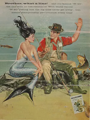 Vintage How To Catch A Mermaid W-40 Fishing Line Reproduction Metal Sign  • $19.99